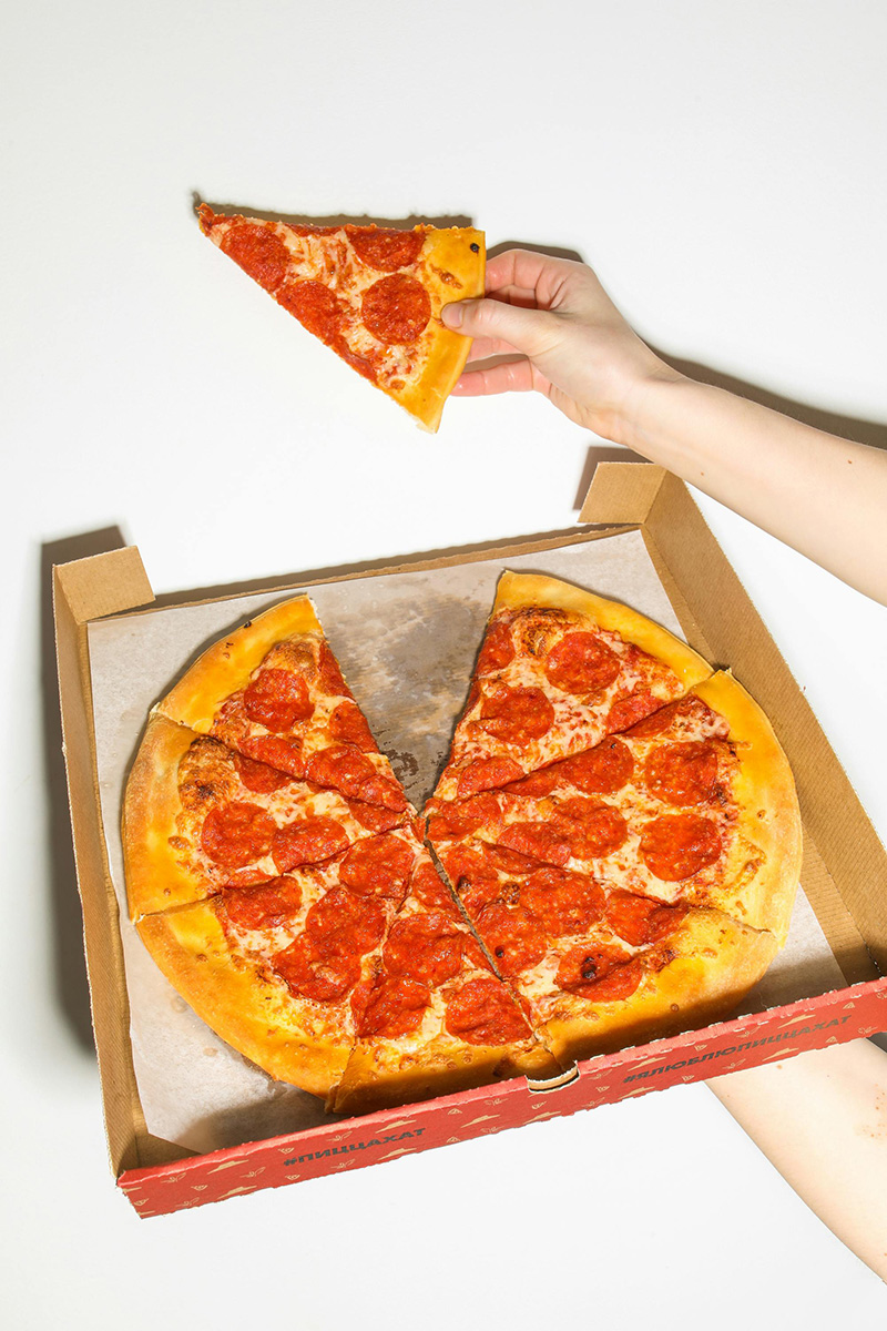 Pizza boxes and takeaway food containers